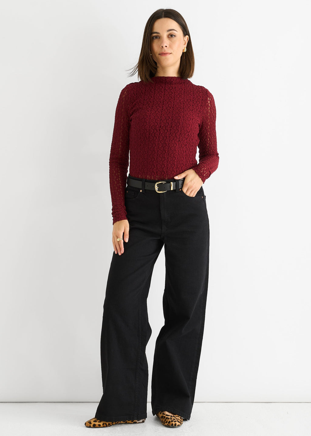 Lace long sleeve top