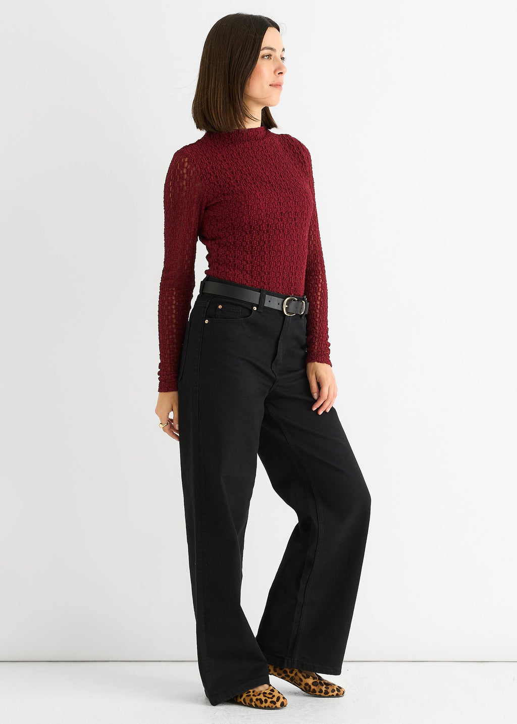 Lace long sleeve top