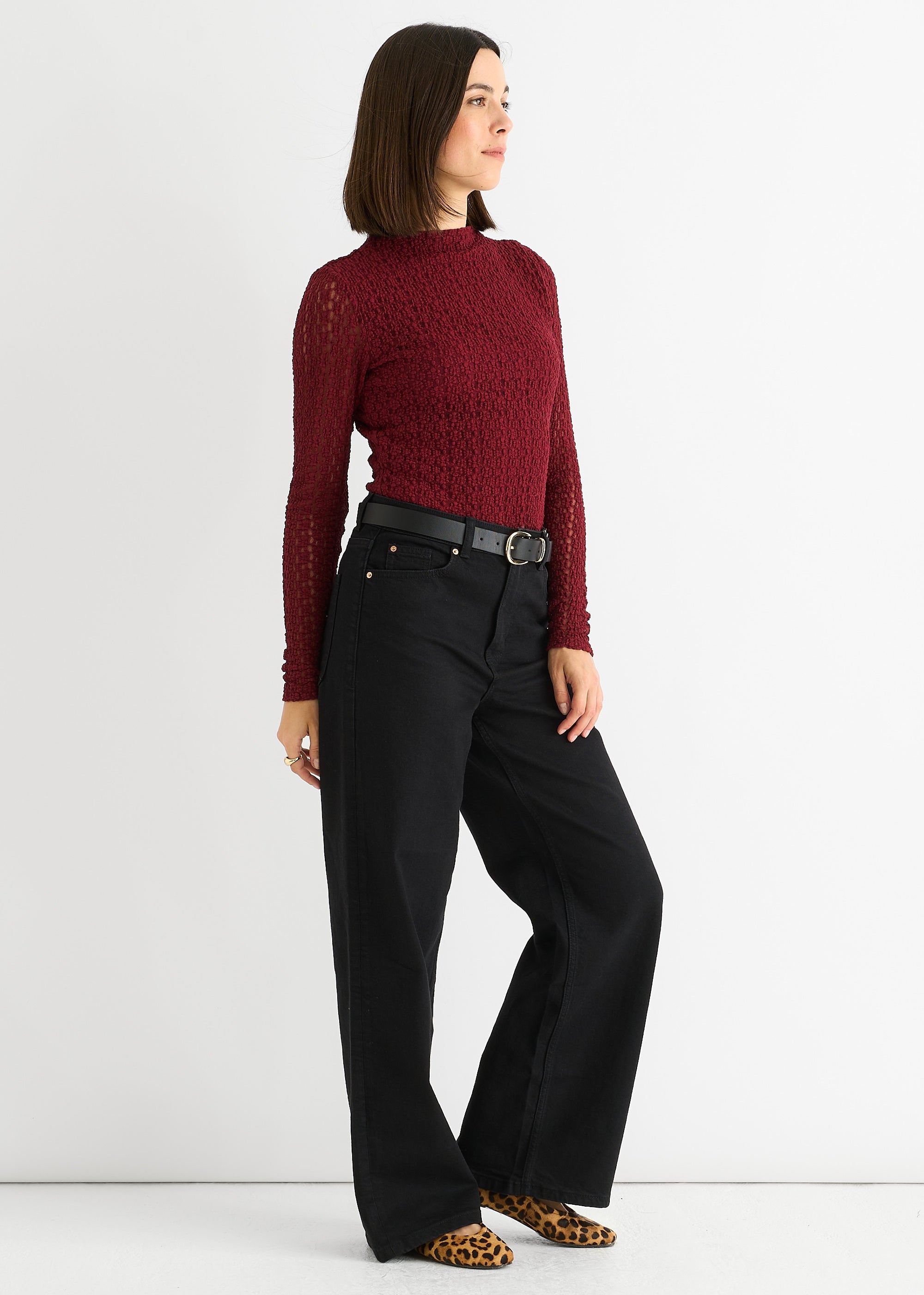 Lace long sleeve top