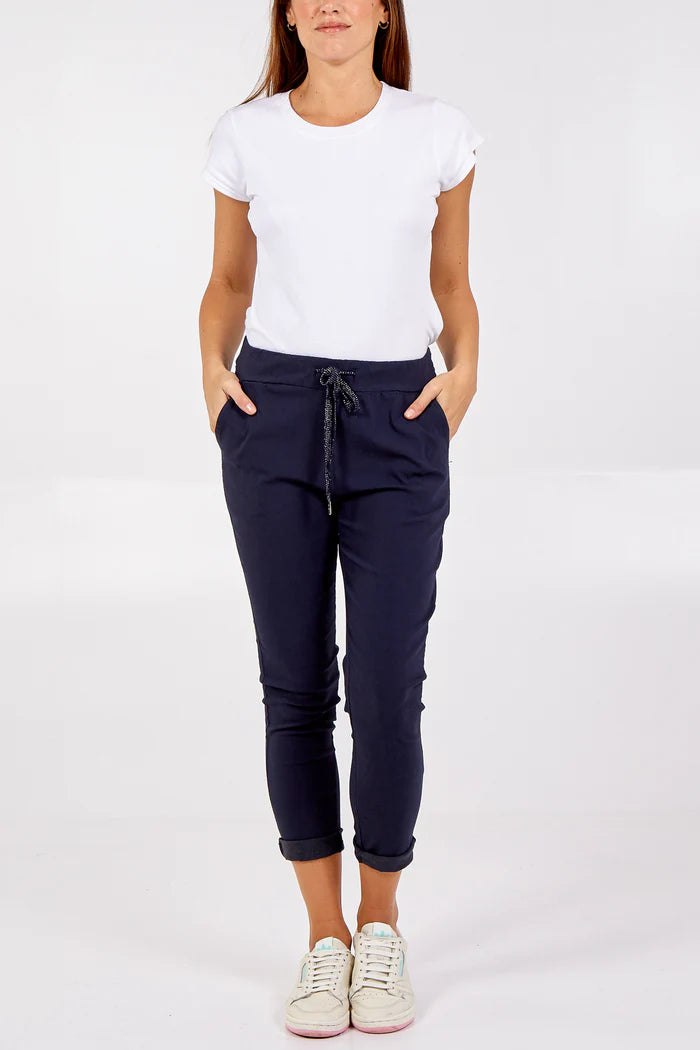 Magic trousers, navy, regular