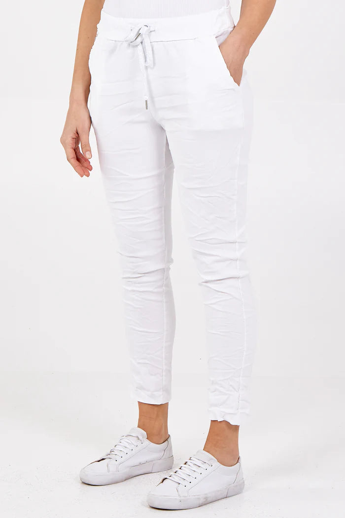 Magic trousers, white, regular