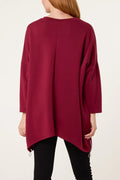 Alba Soft touch side zip pockets sweatshirt, wine