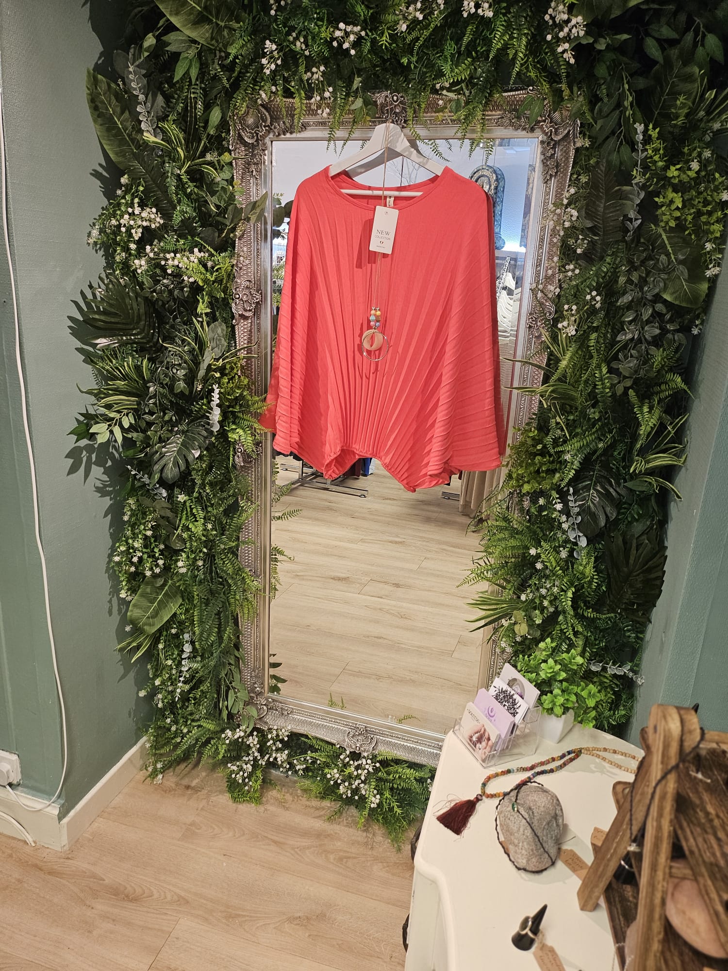 Arabella batwing pleat necklace blouse