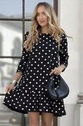 Poppy frill polka dot dress